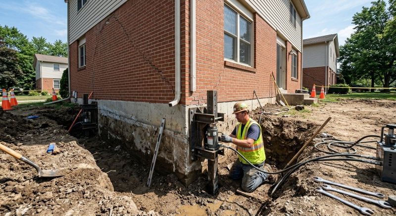 Sinking Foundation Repair in Greenville, SC